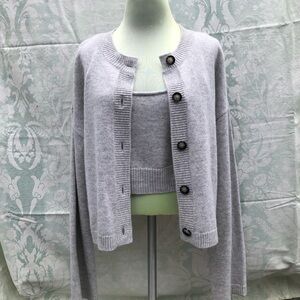 Reformation 2-piece Cashmere Cardigan/tank set